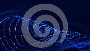 Digital technology background. Big data visualization. Technology and science. 3d rendering