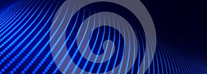 Digital technology background. Dynamic wave of glowing points. Futuristic background for presentation design. 3d