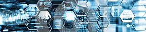 Digital technology background, software development, cloud computing, business intelligence, data analysis, computer