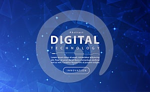 Digital technology banner blue background concept, technology light purple sky effect, abstract tech, innovation future data