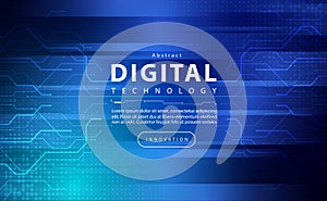 Digital technology banner blue green background concept cyber technology light effect abstract tech innovation future data