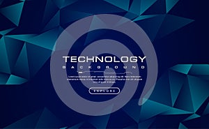 Digital technology banner blue green background concept cyber technology light effect abstract tech, innovation future data