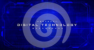 Digital technology banner blue green background concept, cyber technology light effect, abstract tech, innovation future data