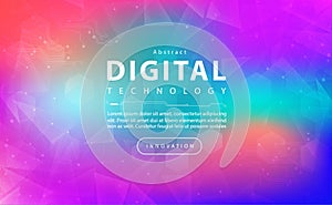 Digital technology banner colorful background concept, technology light purple effect, abstract tech, innovation future data tech