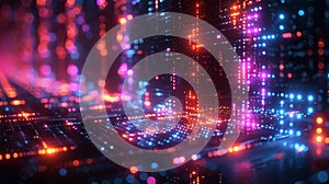 digital technology and computer science abstract background, futuristic data network concept wallpaper