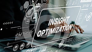 Digital Technology Concept for Insight and Optimization in Business Strategy and Data Analysis. Asymptotic smart data