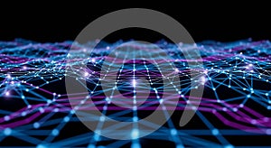 Digital technology data visualization background