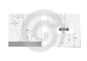 Digital technology futuristic design. Vector pattern on white background. Network communication. Big data lines