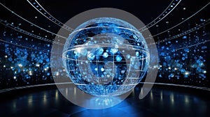 digital technology globe background