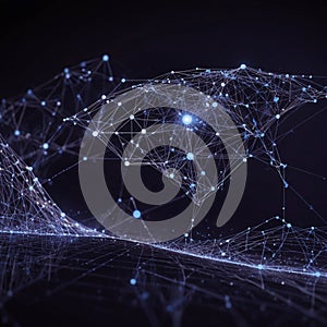 Digital technology, internet network connection.Using modern computer surfing internet futuristic metaverse. photo