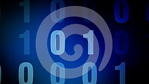 Digital technology meets binary on blue exploring science of cybersecurity and computer programming language in binary system