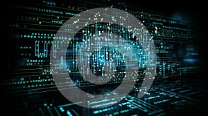 Digital Technology Network Data and Communication Concept Abstract Background