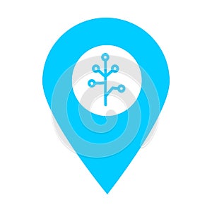 Digital technology store location map pin pointer icon. Element of map point for mobile concept and web apps. Icon for website des