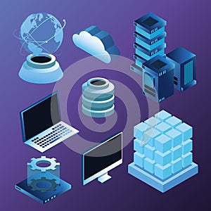 Digital technology symbols