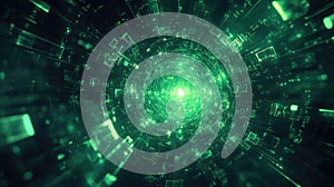 Digital technology tunnel transporting data stream