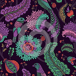 digital textile kalamkari Allover pattern design