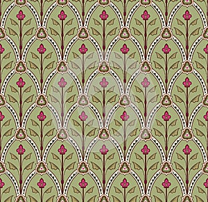 digital textile Mughal and ornamental pattern and seamless Mughal flower.