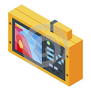 Digital thermal imager icon, isometric style