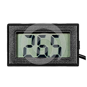 Digital thermo-hygrometer with numbers on the LCD display photo