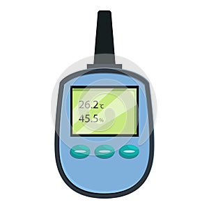 Digital thermo hygrometer showing temperature and humidity