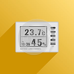 Digital thermometer hygrometer icon