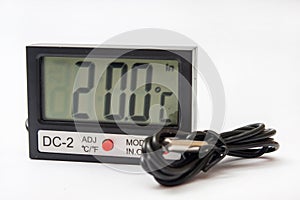 Digital thermometer with sensor on the cable
