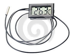 Digital thermometer with sensor on wire