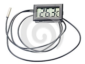 Digital thermometer with sensor on wire photo