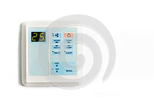 Digital thermostat with text space