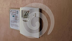 Digital Thermostat on the wall