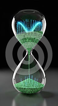 Digital Time: Hourglass with Binary Code