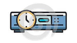 Digital time management: Productivity and automated scheduling, vector design Generative AI