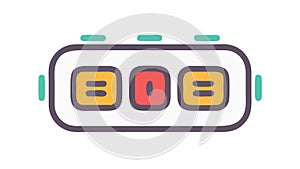 Digital Timer Clock Countdown Vector Outline, vector design Generative AI