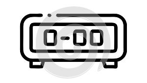 Digital Timer or Clock Display 0,00 Icon Vector, vector design Generative AI