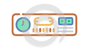 Digital Timer Clock Scheduling Device Automation, vector design Generative AI