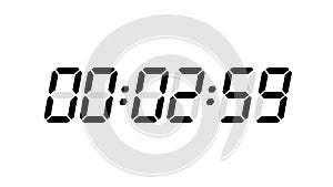 Digital timer countdown 4K animation