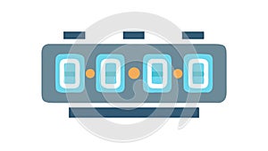 Digital Timer Display, Countdown Clock, Time Measurement, vector design Generative AI