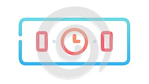 Digital Timer Display Icon for Time Management and Productivity, vector design Generative AI