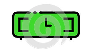 Digital Timer Display Icon, Time Tracking Control, vector design Generative AI