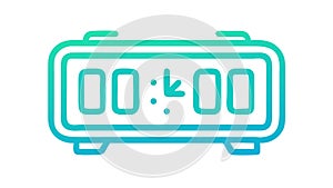 Digital timer displaying 00:00, representing time or countdown, vector design Generative AI