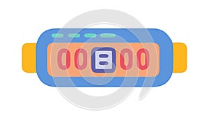 Digital timer icon, representing time and countdowns , vector design Generative AI