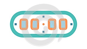 Digital Timer 00:00. Start, Reset, and Time Management. vector design Generative AI