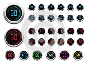 Digital timer vector design illustration isolated on white background