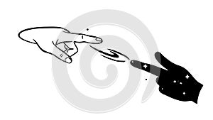 Digital Touch Interaction Futuristic Technology, vector design Generative AI