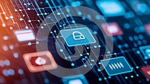 Digital Transactions Concept with Secure Data Exchange and Network Connections