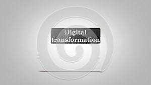 Digital transformation abstract text