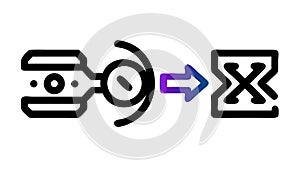 Digital Transformation Complex Data Processing, vector design Generative AI