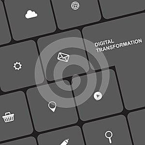 Digital transformation computer keyboard