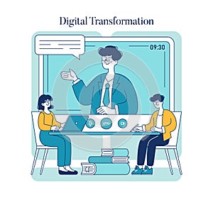 Education Trends. Flat Vector Illustration