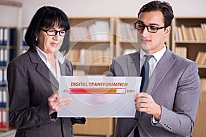 Digital transformation and digitalization concept